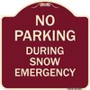 Signmission No Parking During Snow Emergency Heavy-Gauge Aluminum Architectural Sign, 18" x 18", BU-1818-23811 A-DES-BU-1818-23811
